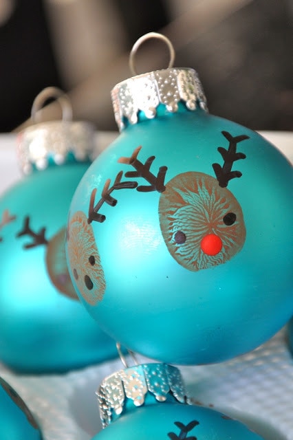 15 Fingerprint and Handprint Christmas Ornaments | Trend Repository