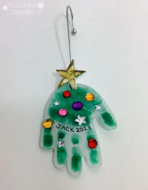 Handprint christmas best sale ornaments crafts