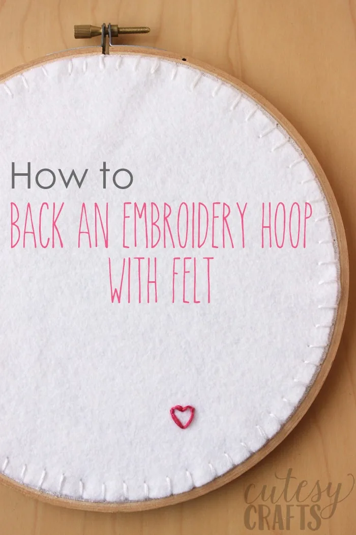 How to Back an Embroidery Hoop with Felt