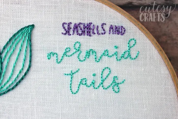 Mermaid Embroidery Hoop Pattern