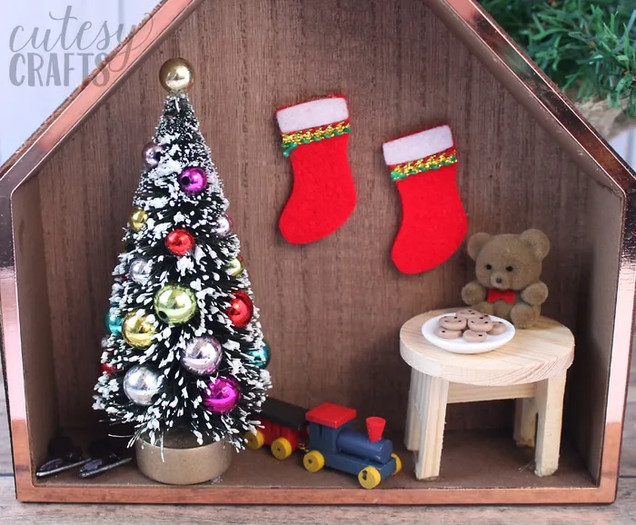 Shadow Box Christmas Decoration Craft