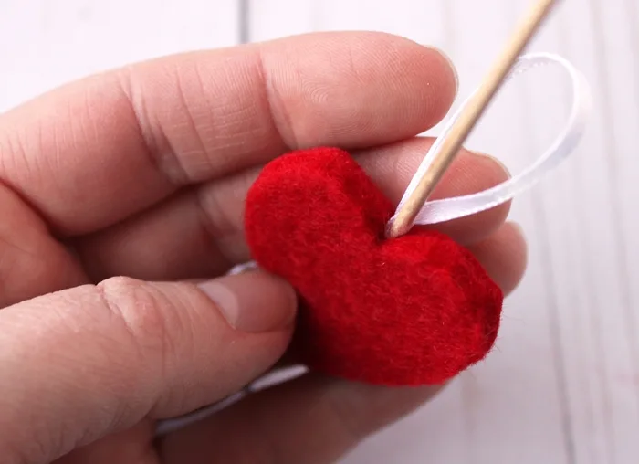 Felt Heart Valentine Ornaments