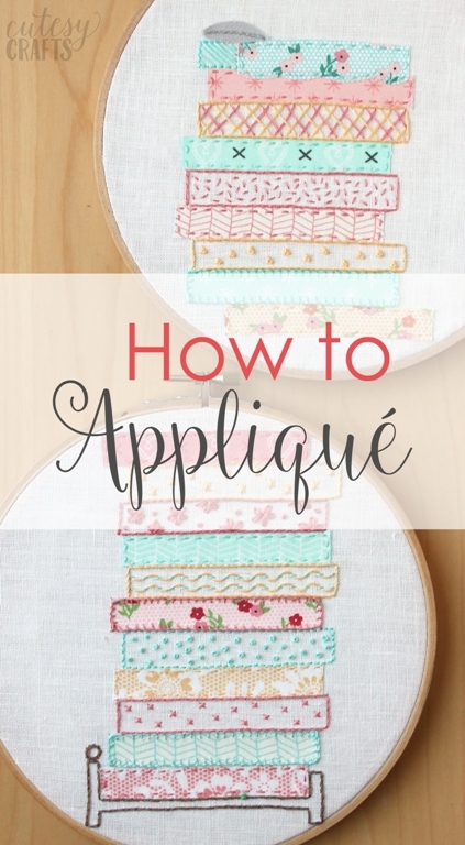 How to applique-Beginners Guide to Fabric Applique - La creative mama