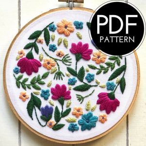 35+ Printable Flower Embroidery Patterns - Cutesy Crafts