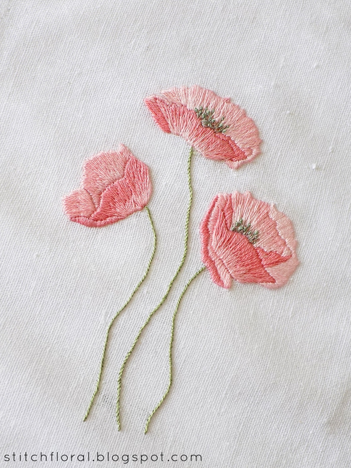 free flower embroidery pattern