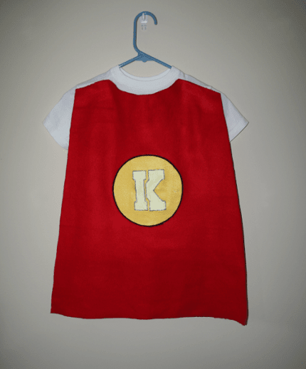 superhero cape on a shirt
