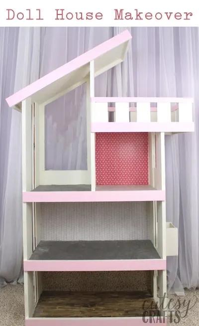 DIY Dollhouse Thrifted Makeover  Barbie house furniture, Barbie house, Doll  house crafts