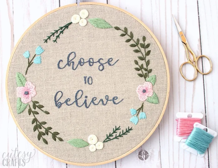 Choose to Believe - Free Embroidery Pattern