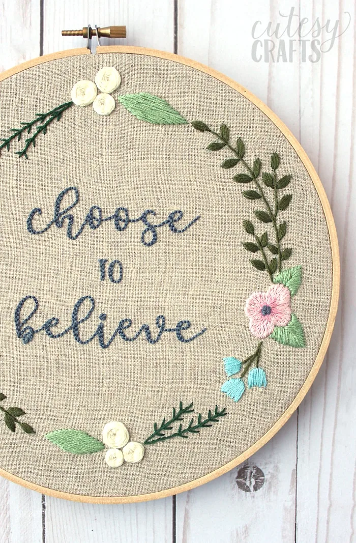 Free Flower Embroidery Pattern - Cutesy Crafts