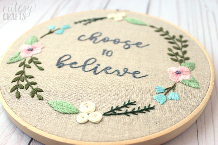 Floral Wreath Embroidery