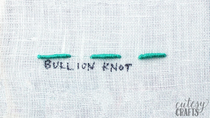 how to do a bullion knot