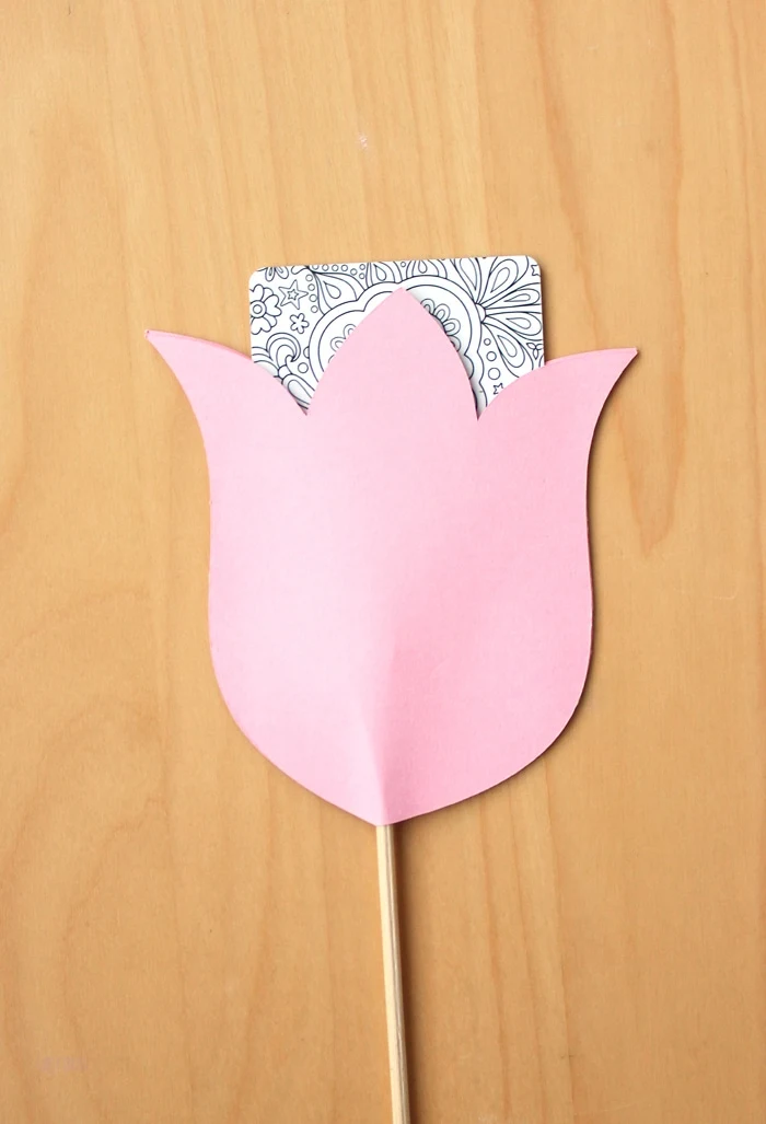 paper flower gift card holder