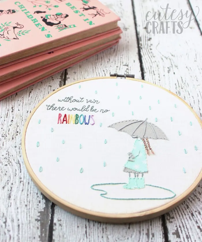 "Without Rain" Free Hand Embroidery Design