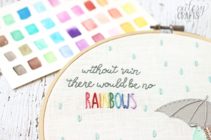 without rain there would be no rainbows free embroidery design