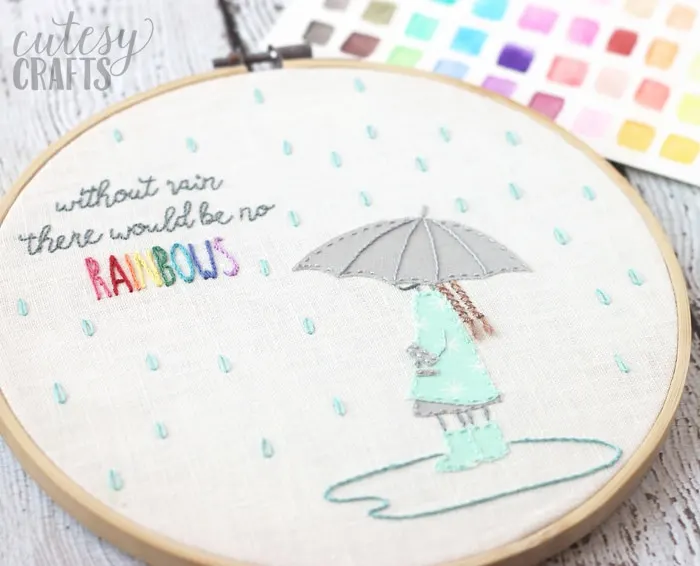 "Without Rain" Free Hand Embroidery Pattern