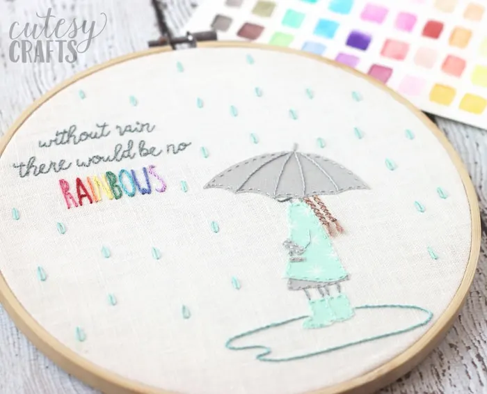 Embroidery Pattern with Cricut - Crafting in the Rain