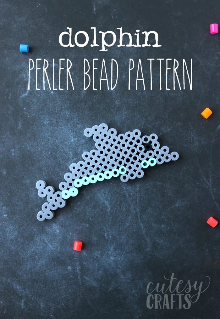 Dolphin Perler Bead Pattern - Cutesy Crafts