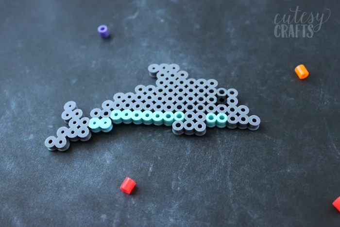 Perler Bead Dolphin - Free Pattern!