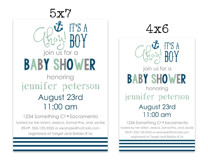Free Nautical Baby Shower Invitations
