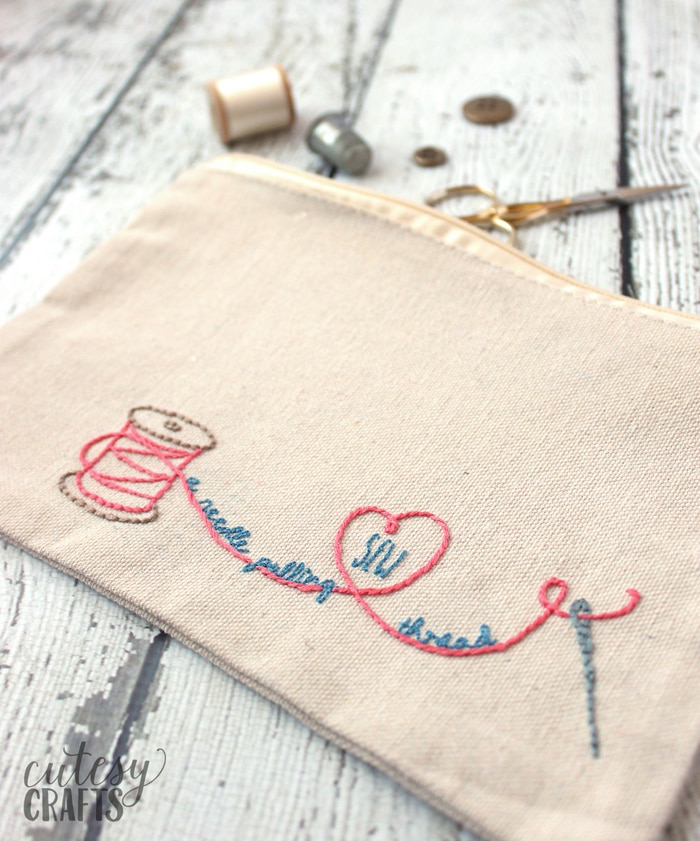 embroidered pouch