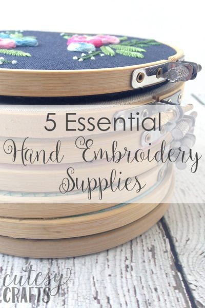 5 Essential Hand Embroidery Supplies Cutesy Crafts Contemporary hand embroidery by hoopsandexpectations on etsy