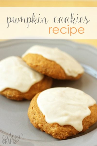 Iced Pumpkin Spice Cookies Recipe - Cutesy Crafts