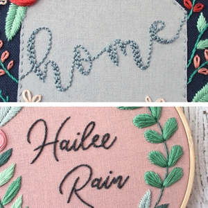 hand embroidery font