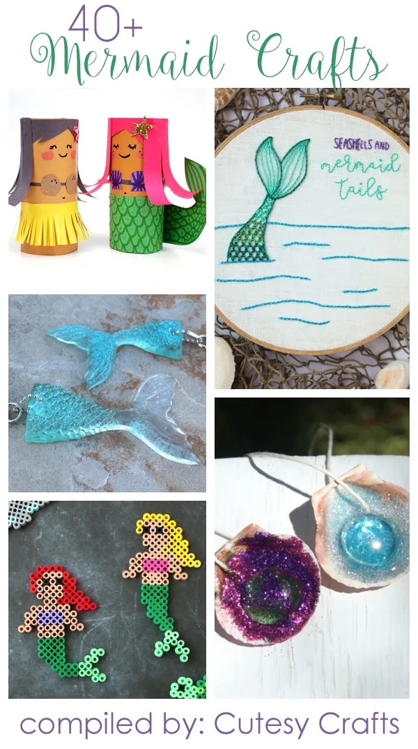 Mermaid Bookmark DIY - Red Ted Art - Kids Crafts