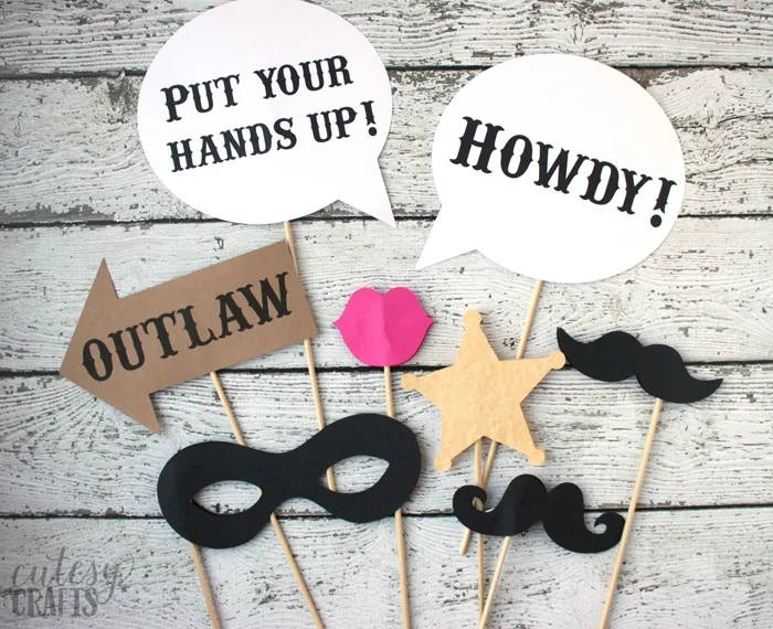 Printable photo booth clearance party props