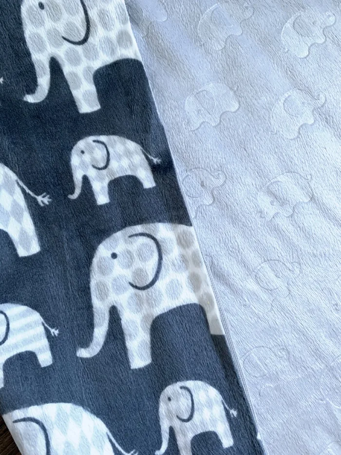 elephant minky fabric