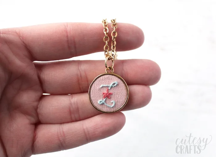 Embroidered Necklace Tutorial