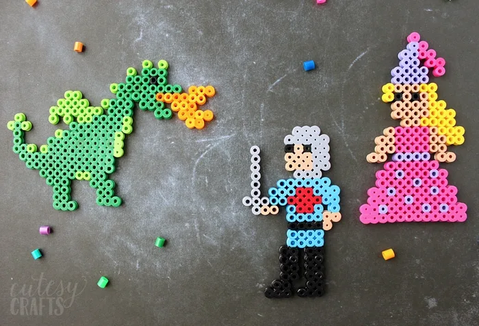 Knight and Princess Perler Bead Designs