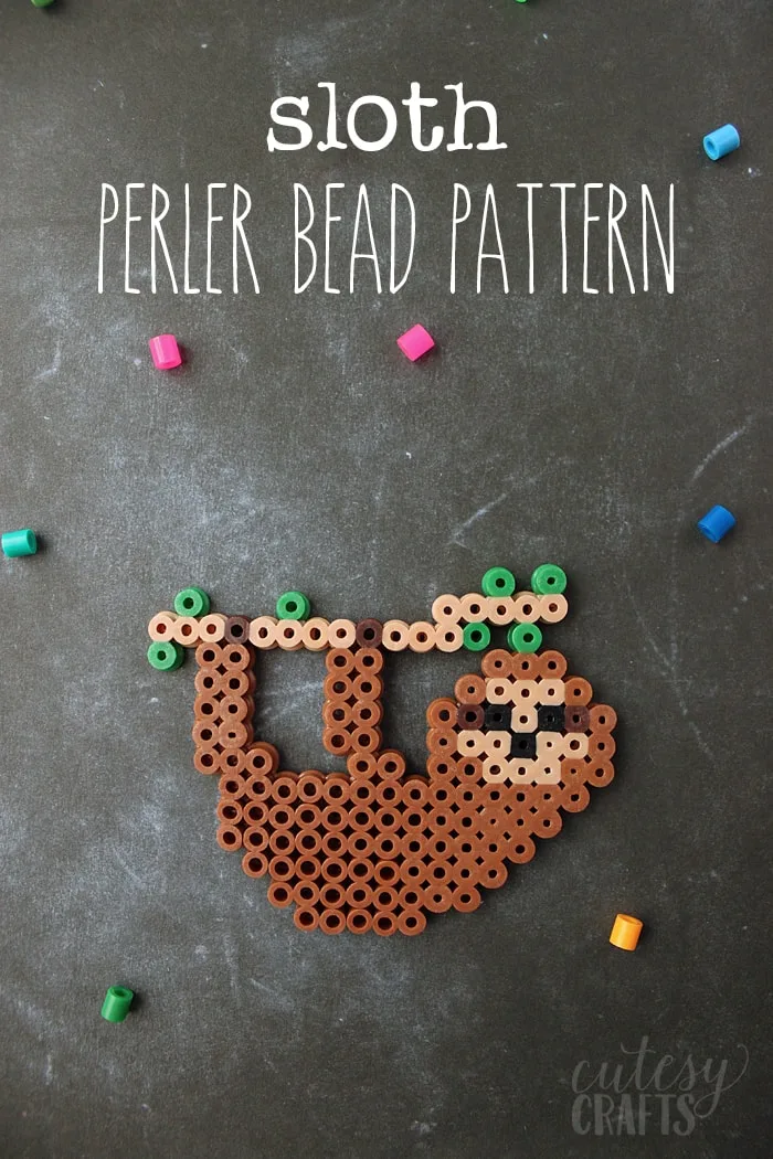 Sloth Perler Bead Design - Cutesy Crafts