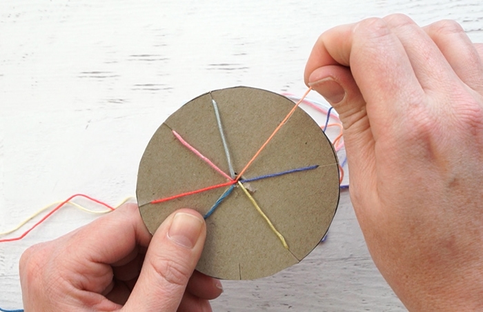 Making a friendship sale bracelet with a wheel