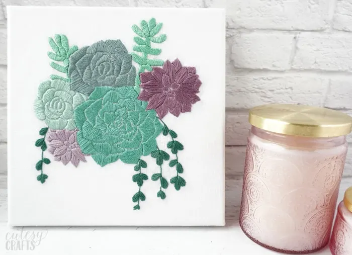 Free Succulent Embroidery Pattern