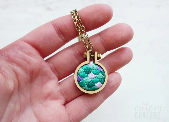 Mermaid Embroidery Necklace