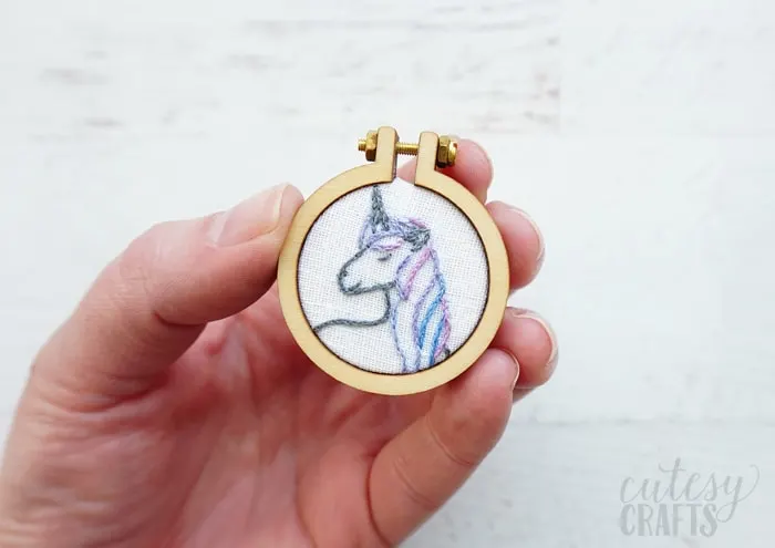 unicorn mini embroidery pattern