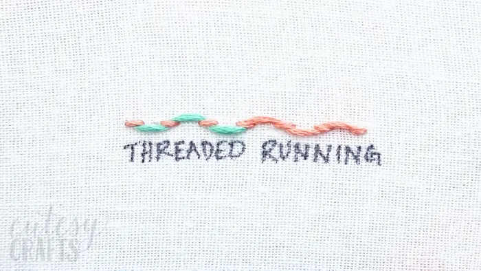 how to do a threaded running stitch