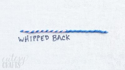  How to do a Whipped Back Stitch