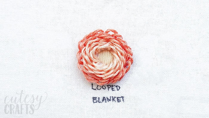 How to Make a Looped Blanket Stitch Flower