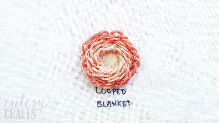 How to Make a Looped Blanket Stitch Flower