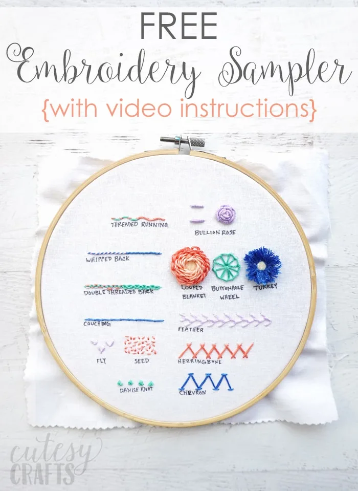 13-Stitch Practice Guide Embroidery Digital Download