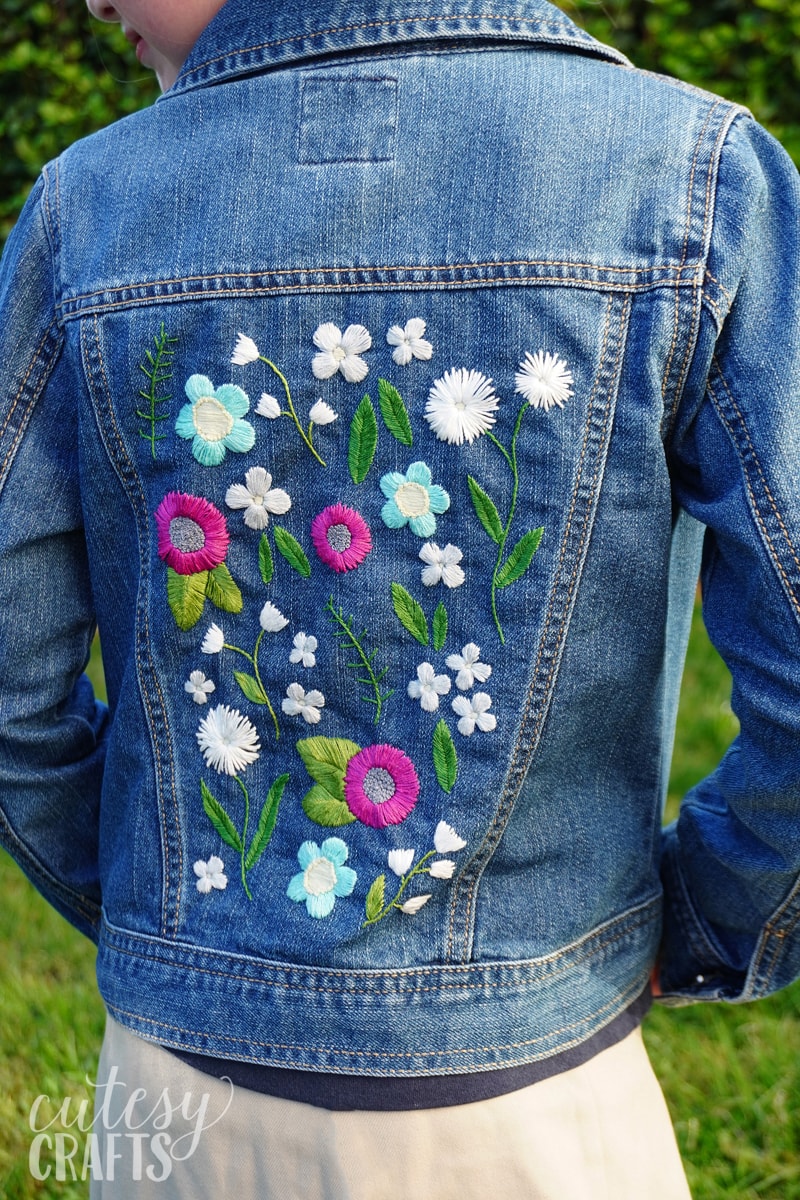 Embroidered jeans outlet jacket