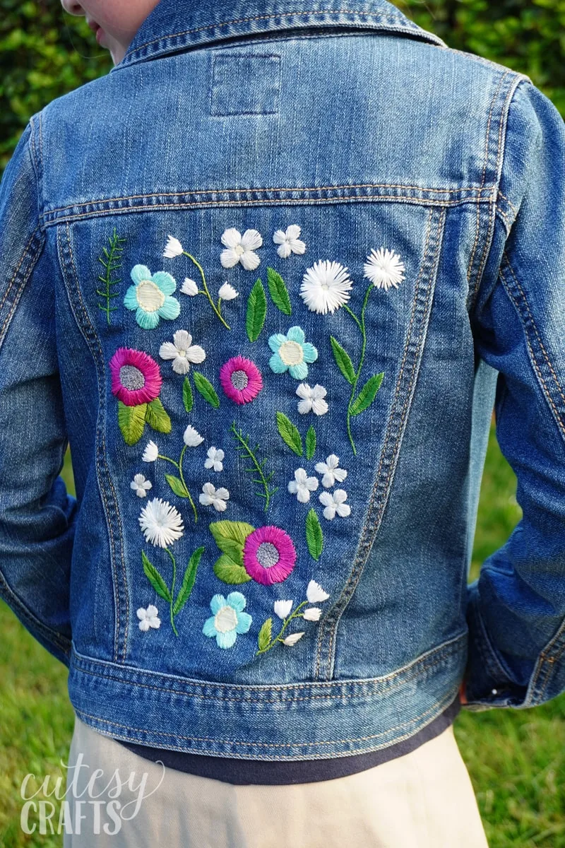 Jeans jacket shop with flowers