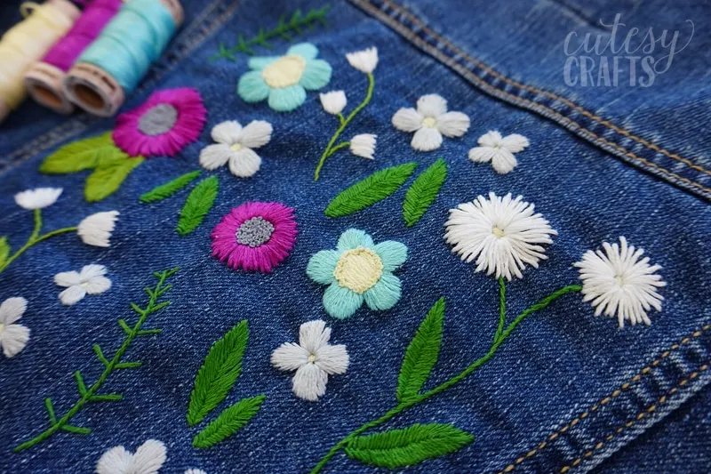 HOW TO EMBROIDER A JEAN JACKET  DIY MONOGRAM JEAN JACKET 