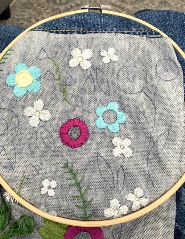 DIY Denim Jacket with Embroidery - Cutesy Crafts