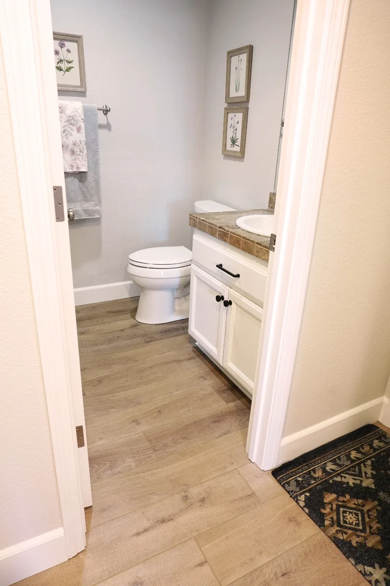 Provenza Vinyl Plank Flooring in Bathroom