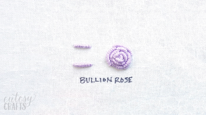 How to Embroider a Rose with Bullion Knots