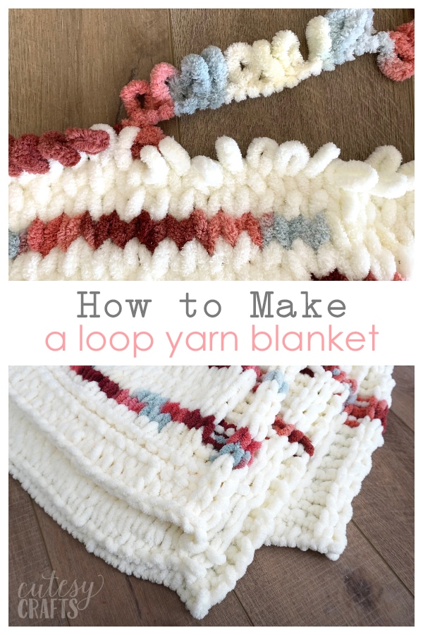 How to Make a Loop Yarn Blanket - No needles or hooks required!