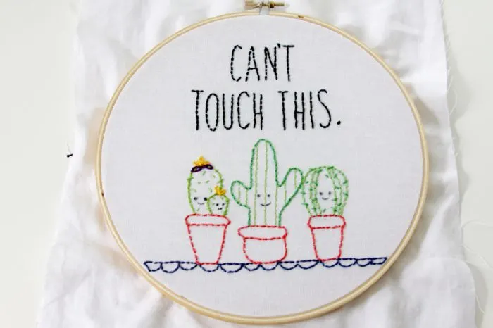 Cactus Embroidery Pattern